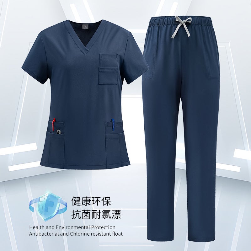 Medical Scrubs Suit for Men and Women – V-Neck, Moisture Wicking, Summer Wear - Image 4